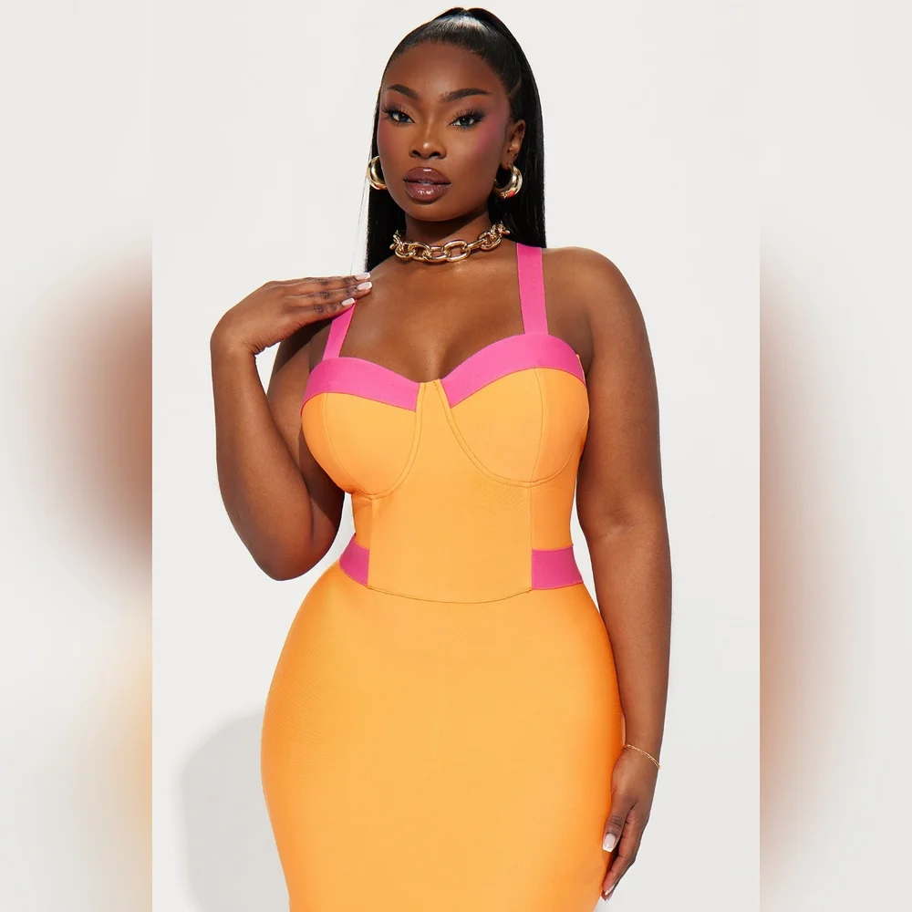 Fashion nova color block dress - Picture 3 of 8